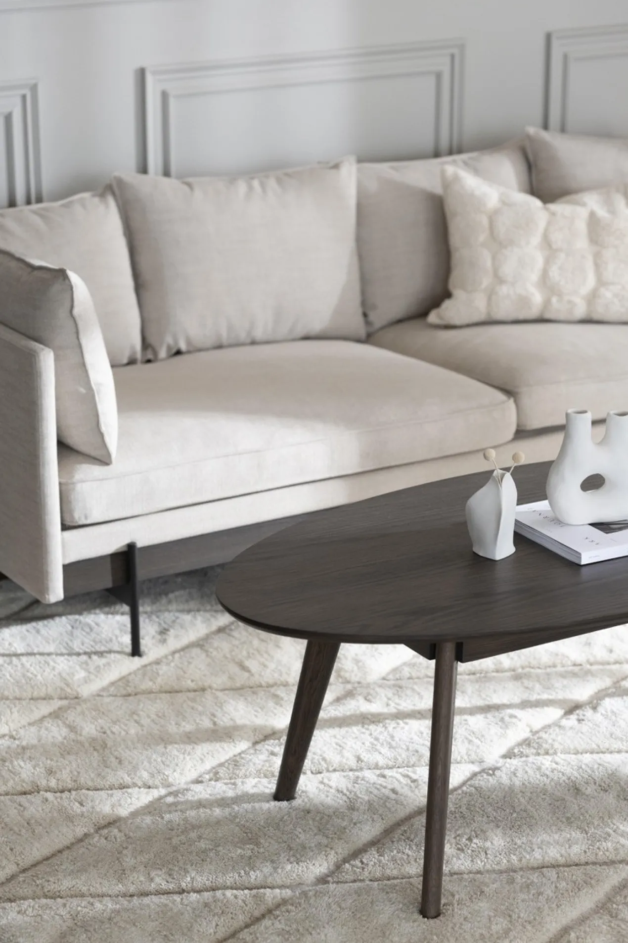Ovale salontafel Yumi Zwart