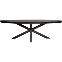 Ovale Tafel Maas Zwart Maat 160