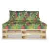 Palletkussen set bloemen jungle 120 x 80 x 8 cm