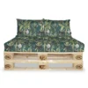 Palletkussen set monkey apen met palmbomen 120 x 80 x 10 cm