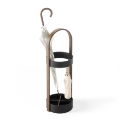 Paraplubak Bellwood zwart walnoot