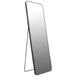 Passpiegel curved 50x150 - zwart