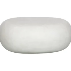 Pebble bijzettafel betonlook wit 31x65x49