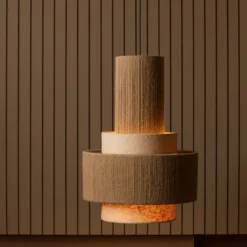 Pelle hanglamp touw naturel