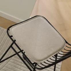 Pelle metalen barkruk zwart