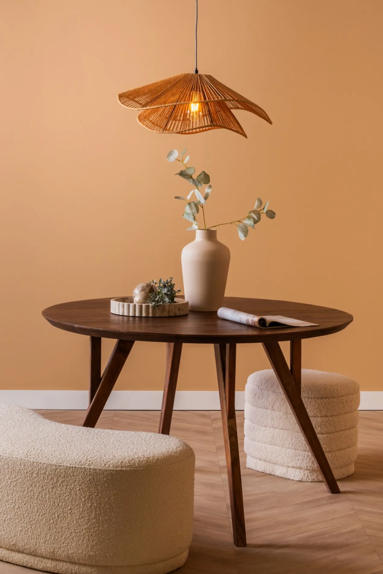 Pendant lamp Sombra double paper rope naturel