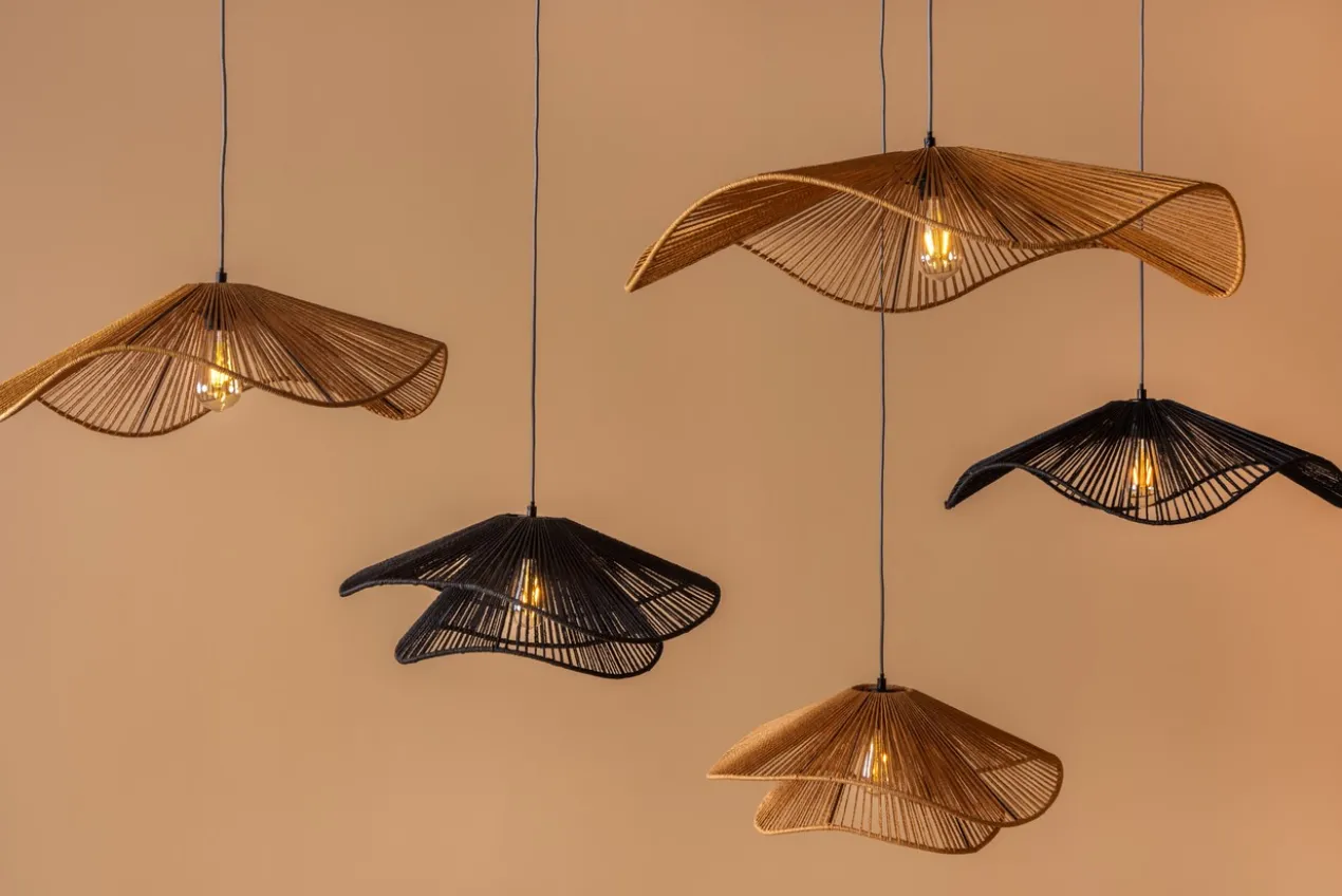 Pendant lamp Sombra paper rope black
