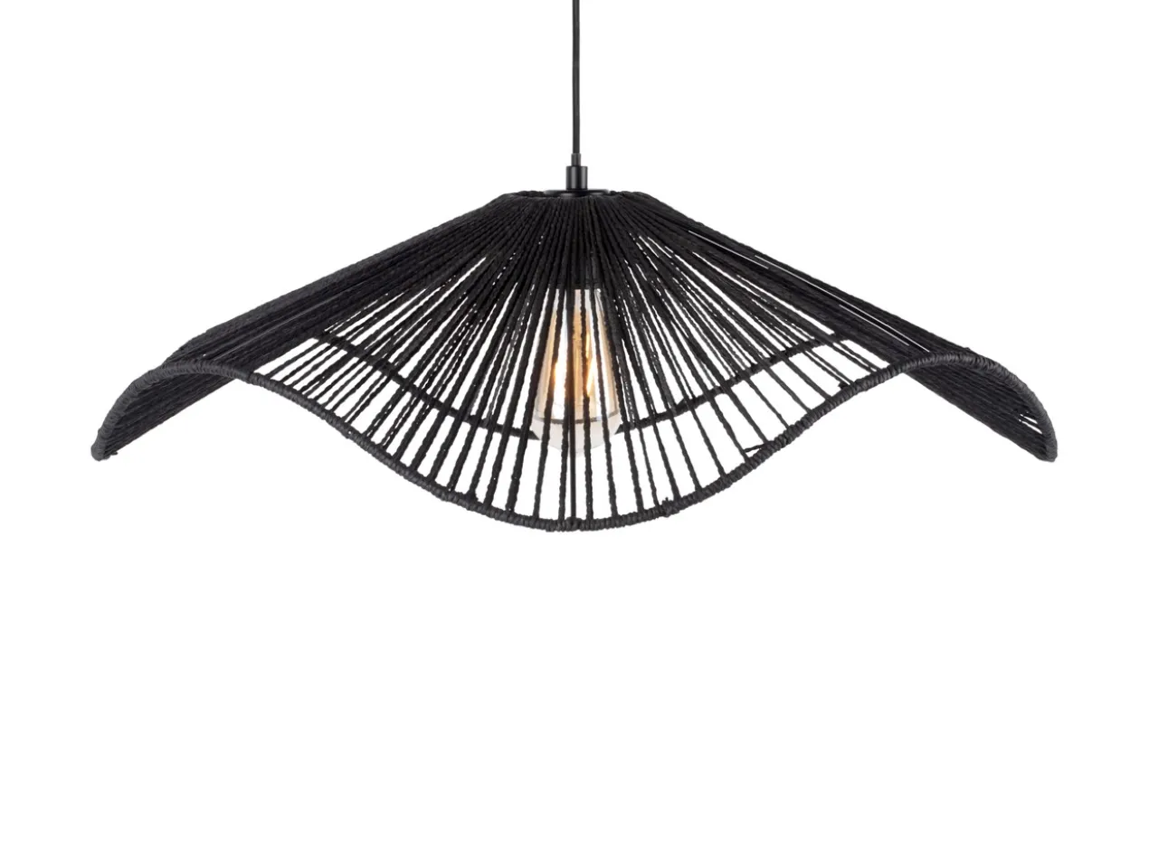 Pendant lamp Sombra paper rope black