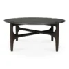 PI koffietafel rond - mahonie 80