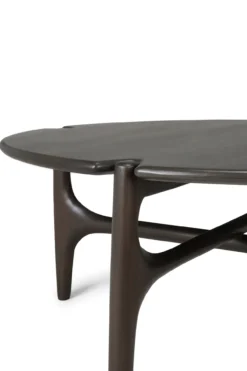 PI koffietafel rond - mahonie 80