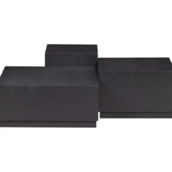 Pim bijzettafels hout zwart - set van 3
