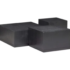 Pim bijzettafels hout zwart - set van 3
