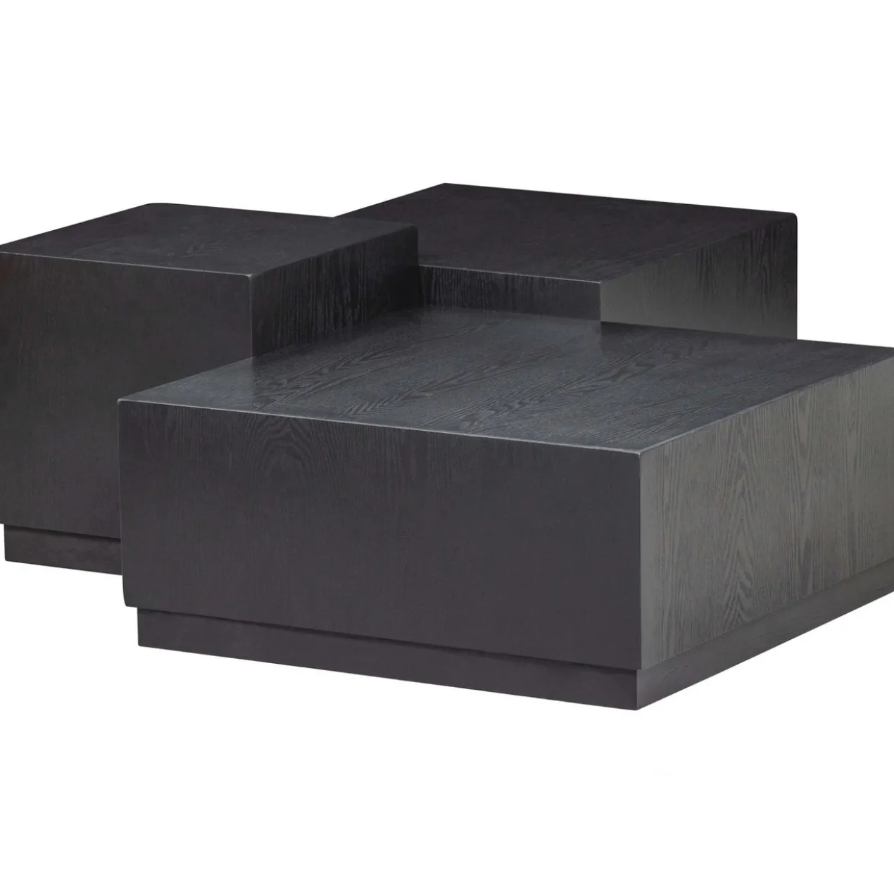 Pim bijzettafels hout zwart - set van 3