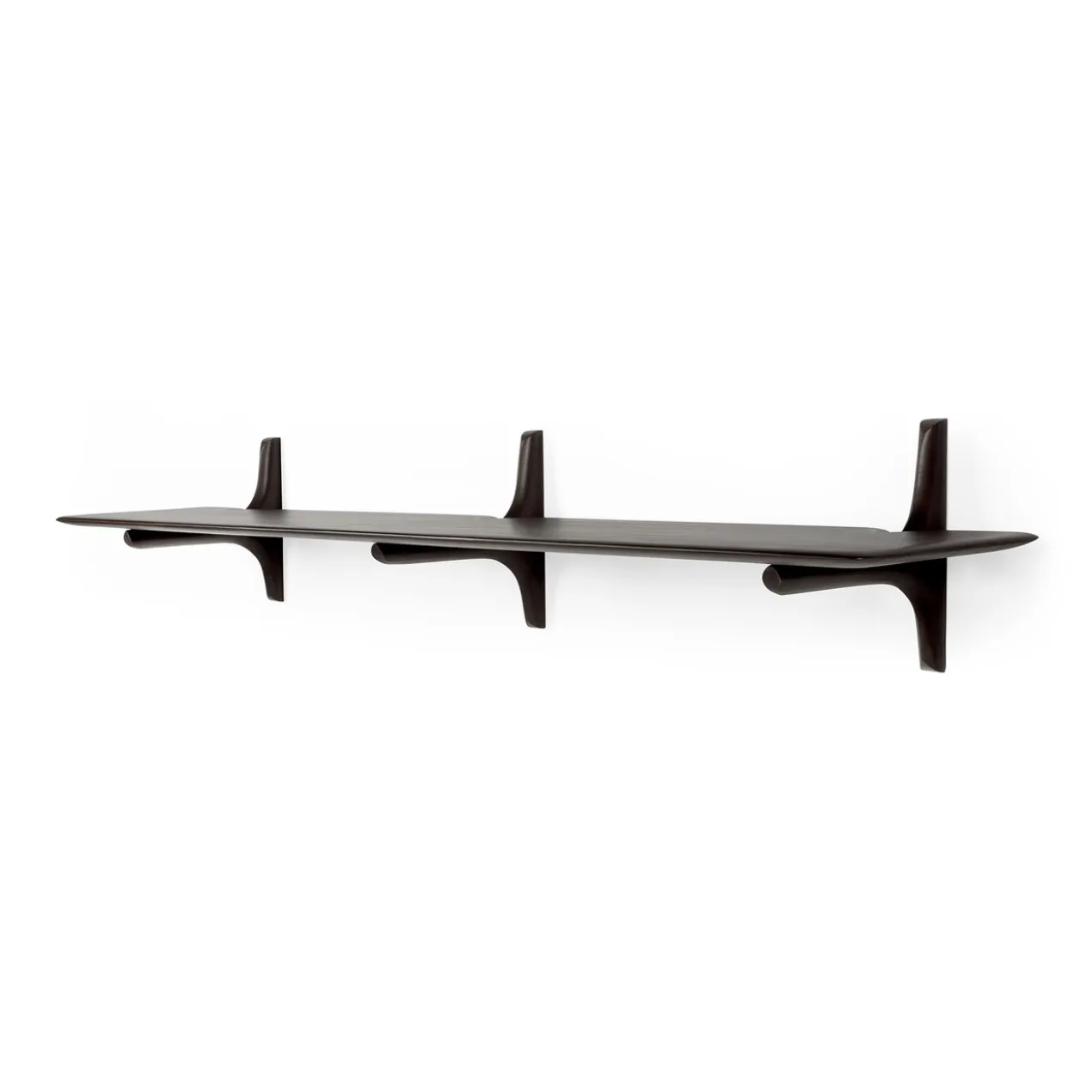 PI wandplank - 168cm - mahonie bruin