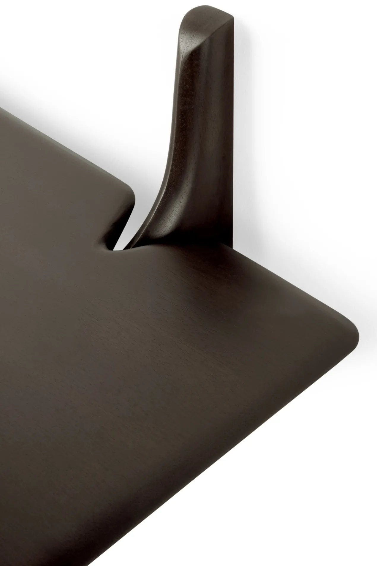 PI wandplank - 168cm - mahonie bruin