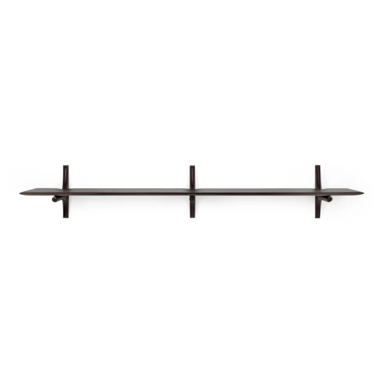 PI wandplank - 168cm - mahonie bruin