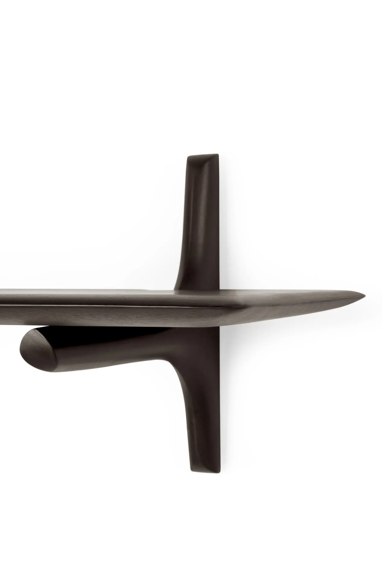 PI wandplank - 168cm - mahonie bruin