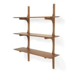 PI wandplank - 3 planken - mahonie