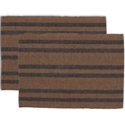 Placemat Anne green and black stripe