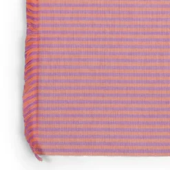 Placemat Maddy pink orange stripe - set van 2