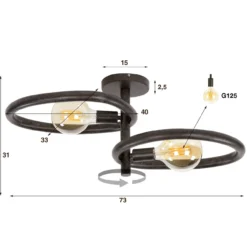 Plafondlamp Organisch