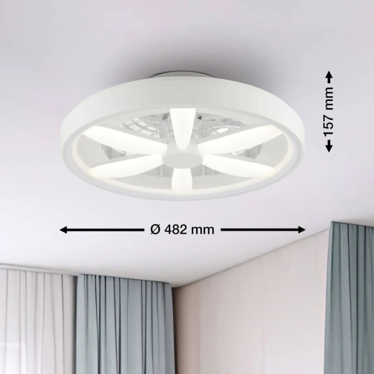Plafondventilator Gaiano – RGB Licht - Wit