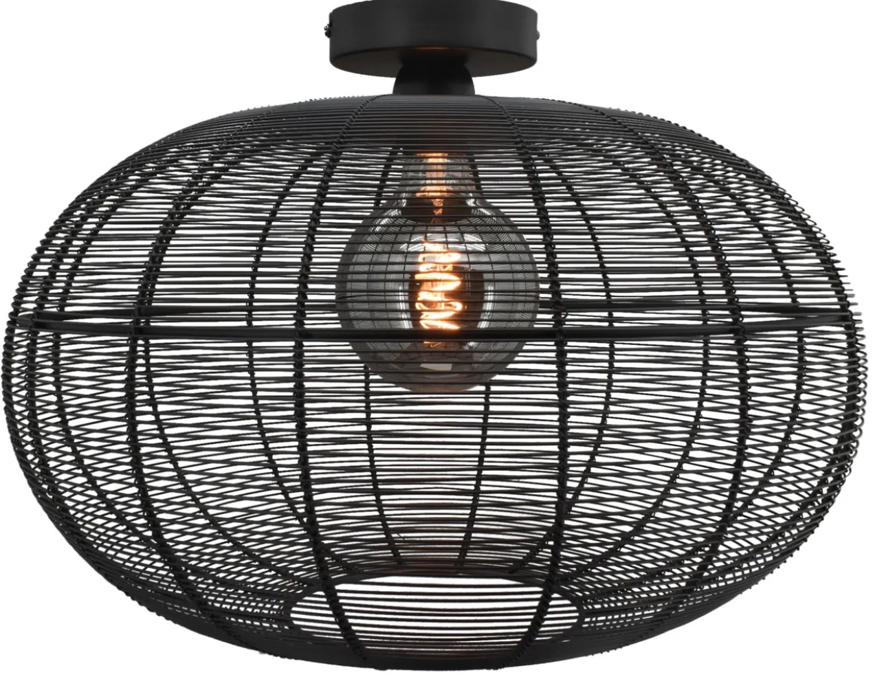 Plafonniere Alto zwart large Ø 50 cm, H 36 cm