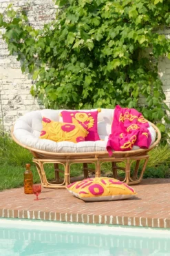 Plaid bloemen Oranje Roze Geel