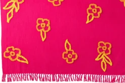 Plaid bloemen Roze Oranje Geel