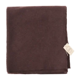Plaid boiled wool dark chocolate 150x170 cm