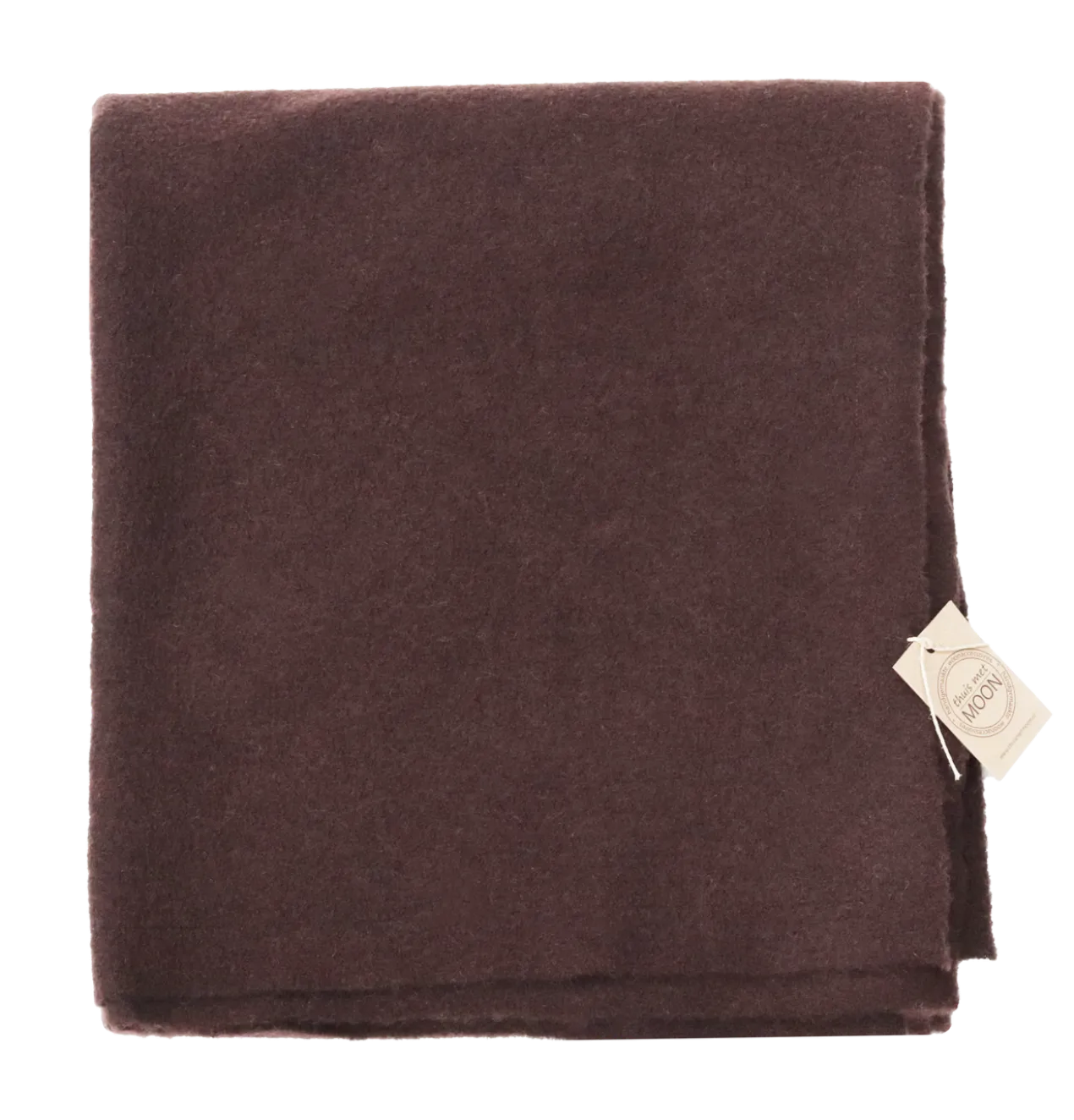 Plaid boiled wool dark chocolate 150x170 cm