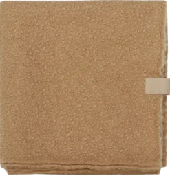 Plaid bouclé camel 150x170cm