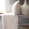 plaid bouclé ecru