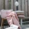 plaid boucle oud roze