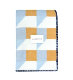 Plaid Cubics 200x130 cm blue honey