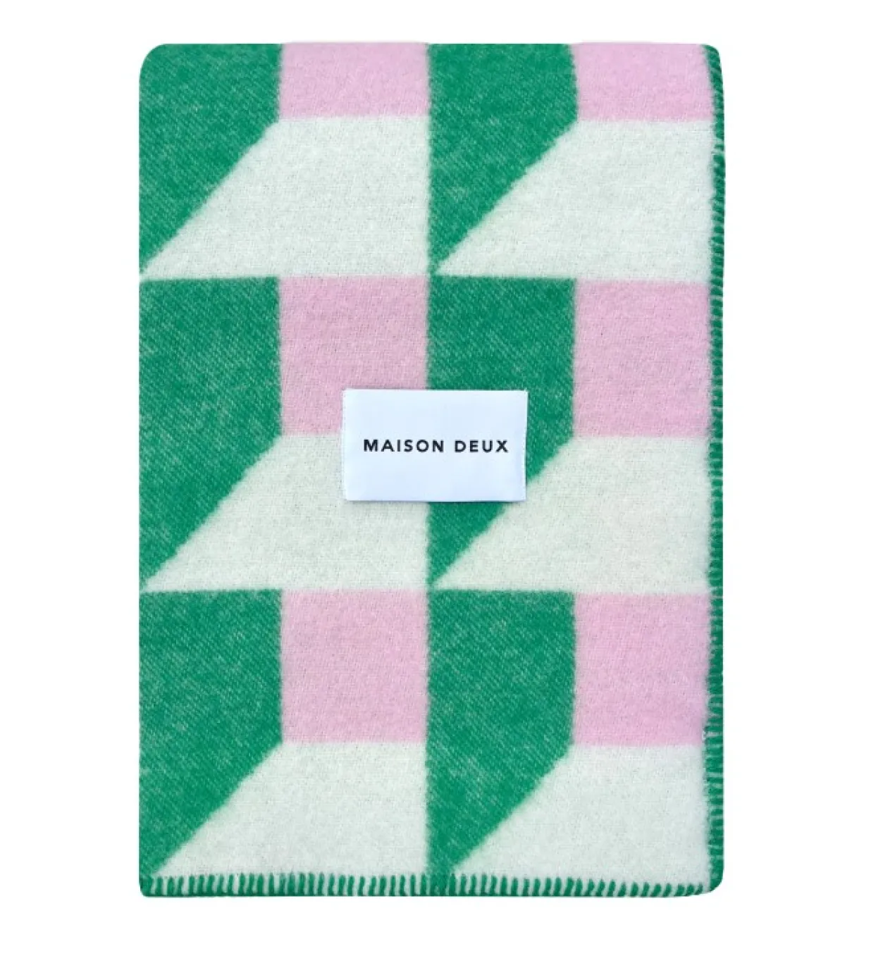 Plaid Cubics 130x200 cm grass pink