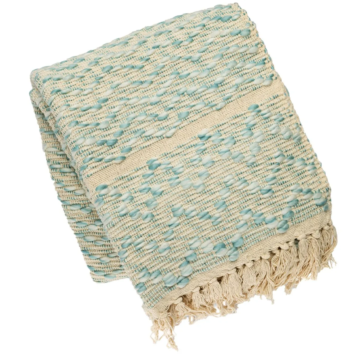 Plaid katoenmix Seablue