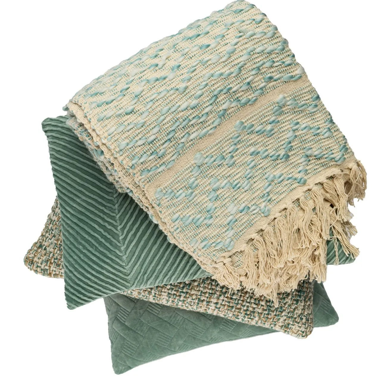 Plaid katoenmix Seablue