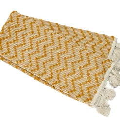 Plaid katoenmix wave ochre