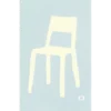Plaid Splitted Chairs blue/butter yellow 130x200 cm