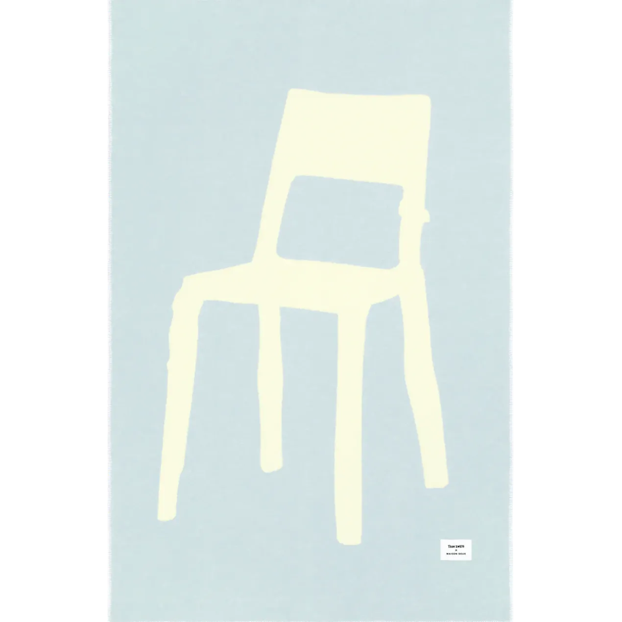 Plaid Splitted Chairs blue/butter yellow 130x200 cm