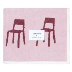 Plaid Splitted Chairs roze bordeaux 140x240 cm