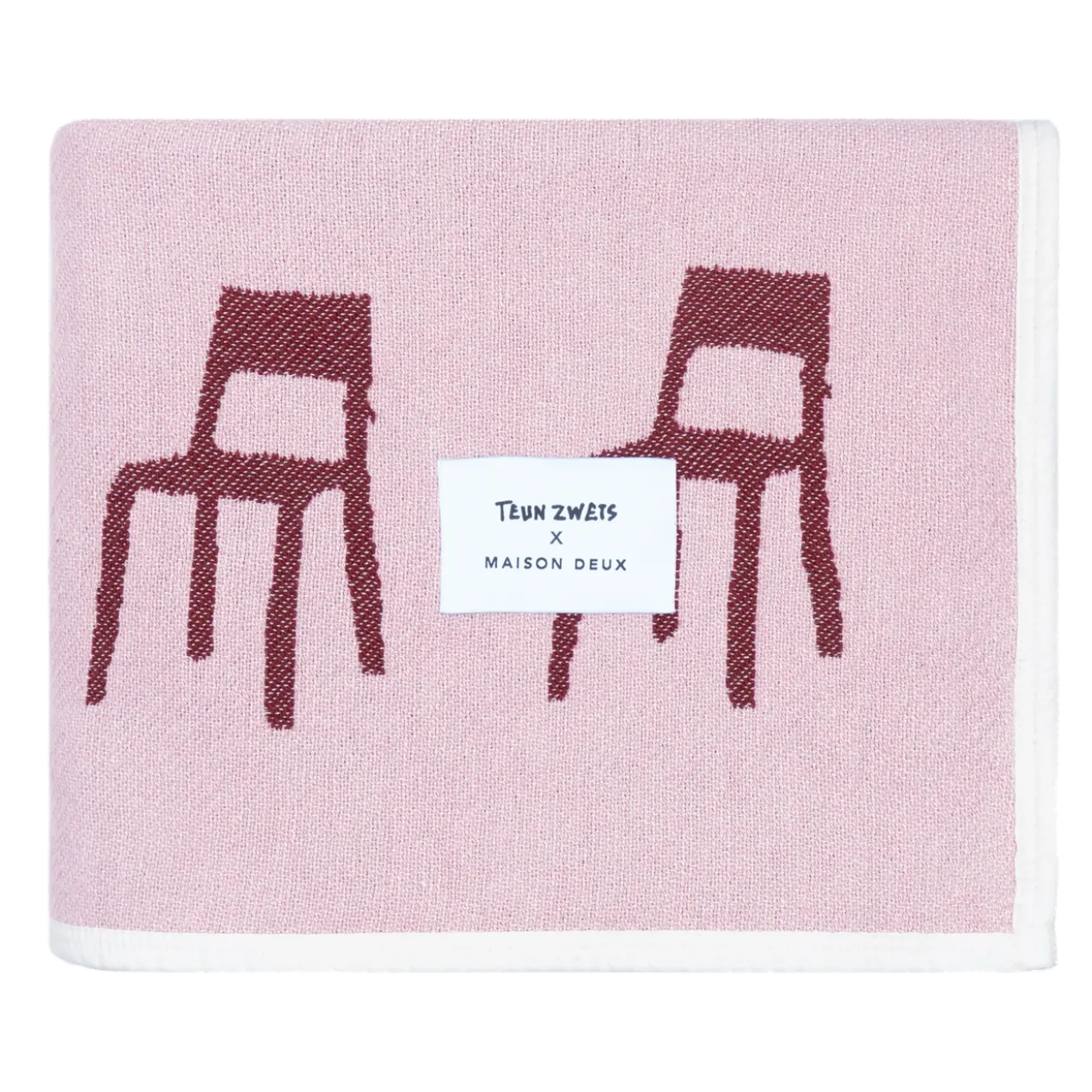 Plaid Splitted Chairs roze bordeaux 140x240 cm
