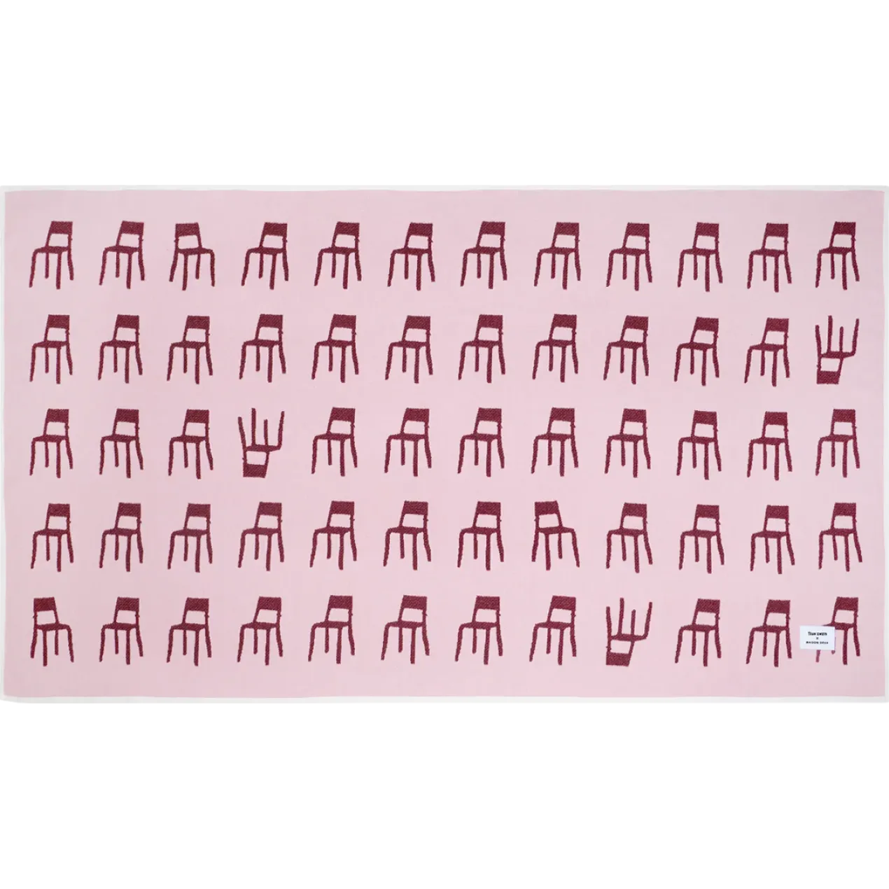 Plaid Splitted Chairs roze bordeaux 140x240 cm