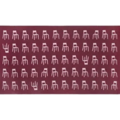 Plaid Splitted Chairs roze bordeaux 140x240 cm