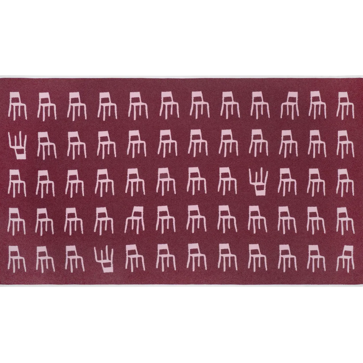 Plaid Splitted Chairs roze bordeaux 140x240 cm