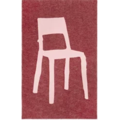 Plaid Splitted Chairs roze/bordeaux 130x200 cm