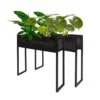 Plantenbak Faab Zwart Mangohout – Set van 2
