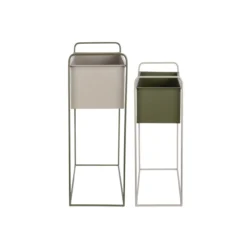 Plantenbak Reina luxury green/warm grey - set van 2