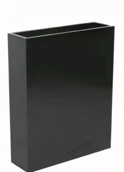 Plantenbak South Dakota shiny black L56 x B23 x H76 cm